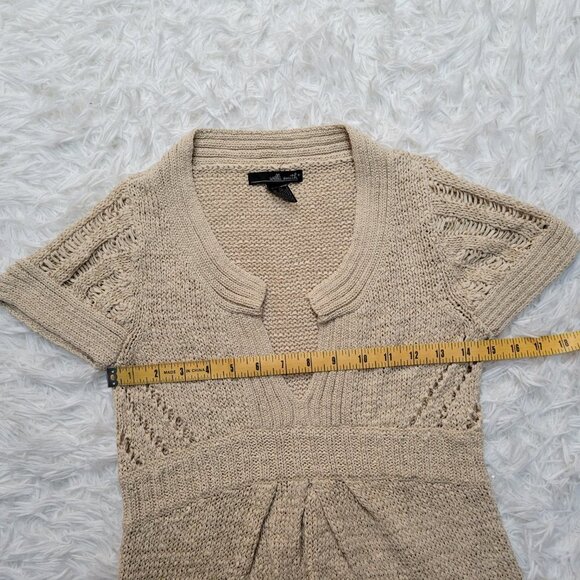 Willi Smith Gold Open Knit Top - Size Small - Picture 8 of 11
